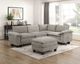 Homelegance® Dublin 5-Piece Dark Pewter Modular Sectional with Ottoman-1
