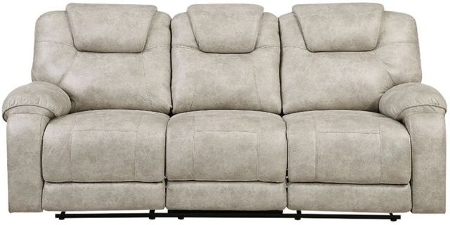 Homelegance® Gainesville Pewter Double Manual Reclining Sofa-2