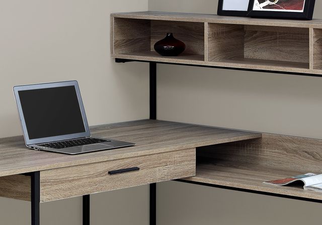 Monarch Specialties Inc. Dark Taupe Computer Corner Desk-3
