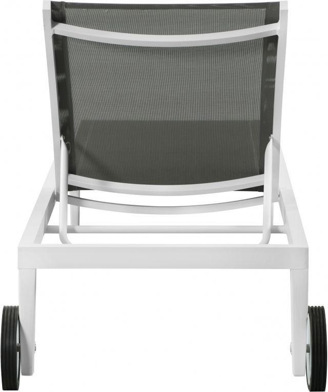 Meridian Furniture Nizuc Grey/White Outdoor Patio Adjustable Sun Chaise Lounge Chair-3