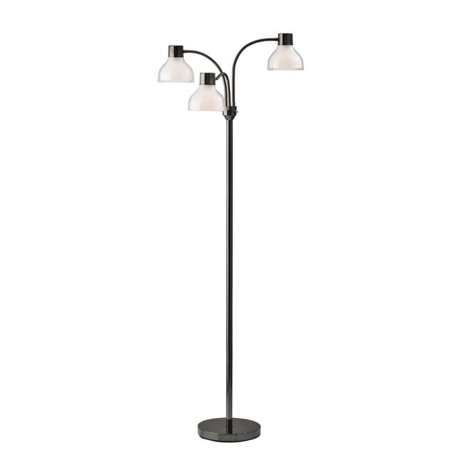 Adesso® Presley Black Nickel 3-Arm Arc Lamp-0