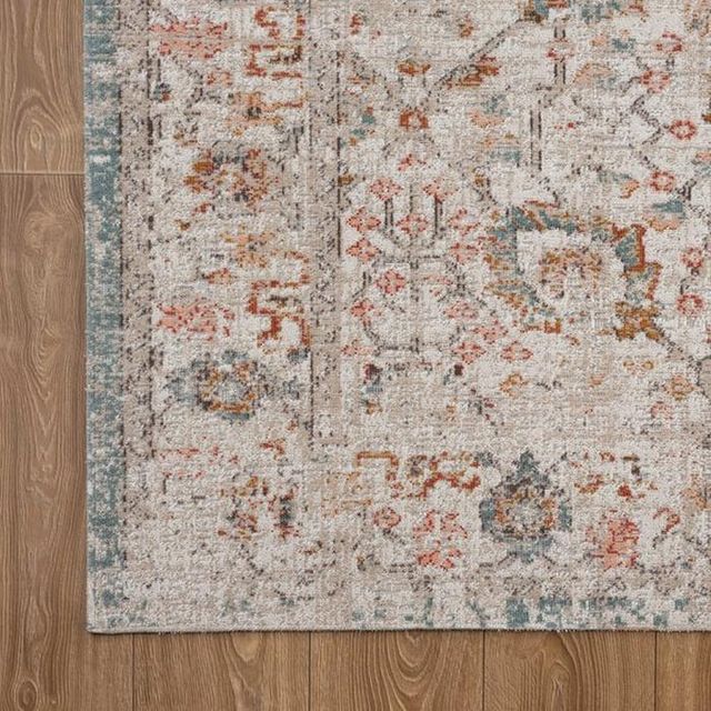 LR Home Antiquity Cream/Beige 8'x10' Rectangular Rug-2