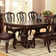 Furniture of America® Bellagio Brown Cherry Dining Table with 2 Leaves-3