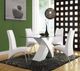 ACME Furniture Pervis Clear Dining Table with White Base-1