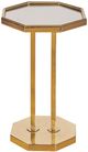 Century® Grand Tour Furniture Clear Side Table with Brass Base-0