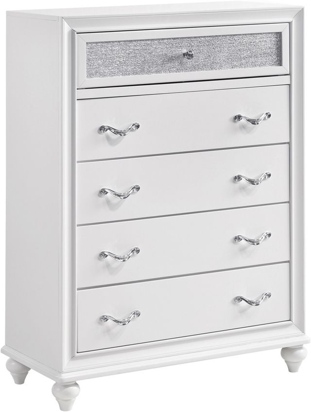 Coaster® Barzini 5-Piece White California King Bedroom Set-3