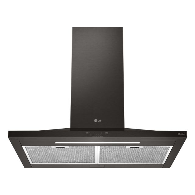 LG 30" Black Stainless Steel Wall Mount Chimney Hood-4