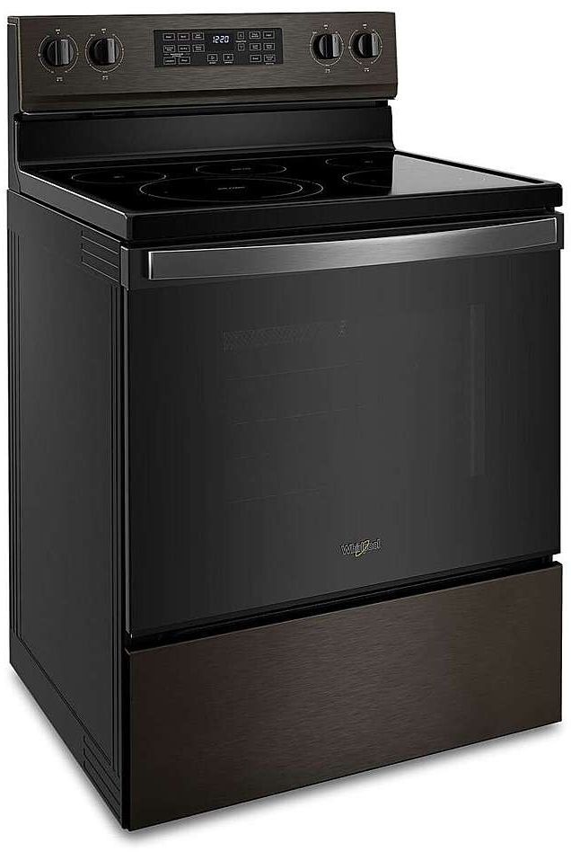 Whirlpool® 30" Black Stainless Steel Freestanding Electric Range with 5-in-1 Air Fry Oven-1