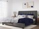 Modus Furniture Madera Dark Charcoal California King Upholstered Platform Bed-1