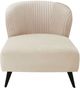 TOV Furniture Maliah Beige Pleated Velvet Settee-1