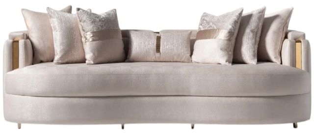 Michael Amini® Carmela Mansion Almond/Gold Sofa-2