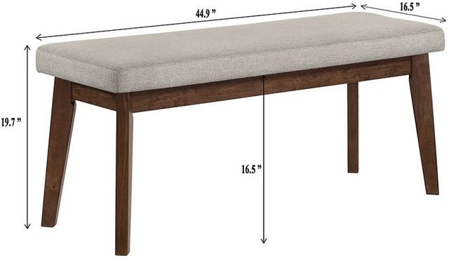 Crown Mark Salerno Beige/Brown Dining Bench-2