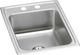 Elkay Lustertone® Classic Lustrous Satin 17" x 22" x 7-5/8" 2-Hole Single Bowl Drop-In Sink with Perfect Drain®-0