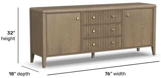 Flexsteel® Reed Driftwood Oak Entertainment Console-2