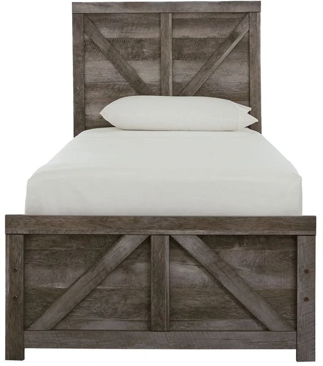 Signature Design by Ashley® Wynnlow Gray Youth Twin Crossbuck Panel Bed-1