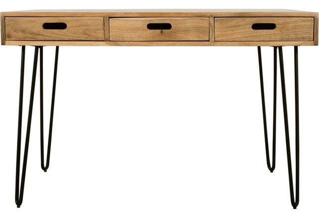 Jofran Inc. Rollins Natural Counter Table with Black Base-2