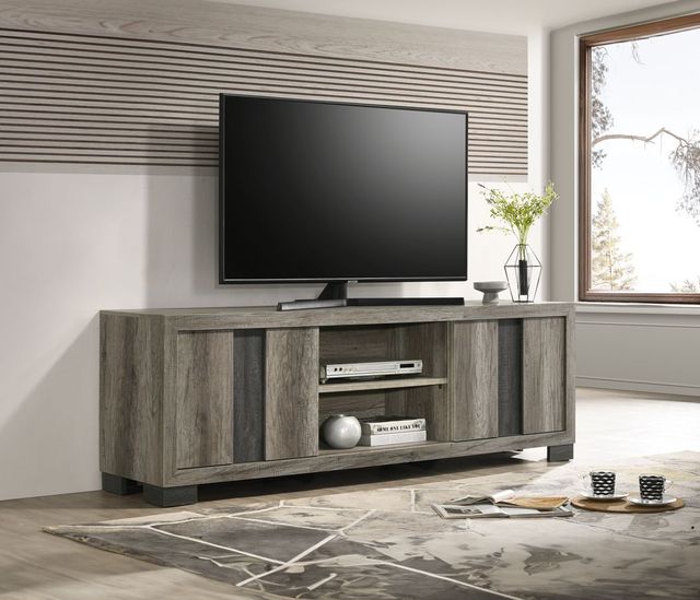 Crown Mark Rangley Weathered Brown TV Stand-1