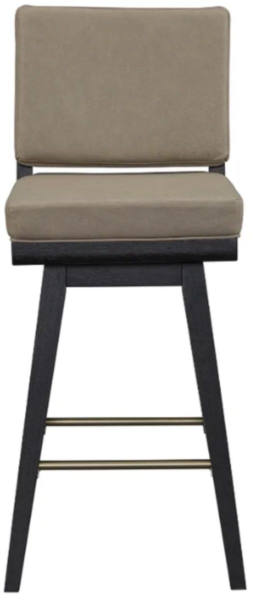 Bernards Elure Peppercorn/Slate Swivel Bar Stool-2