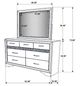 Coaster® Miranda White Dresser and Mirror Set-4