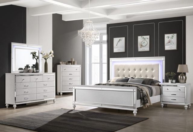 New Classic® Home Furnishings Valentino White Dresser and Mirror-1