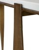 Furniture Classics Josie White Console Table with Antique Brass Base-5