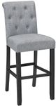 Brassex Inc. Tinga 2-Piece Black-Light Grey 24'' Bar Stool Set-0