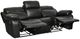 Homelegance® Marille Black Double Manual Reclining Sofa-3