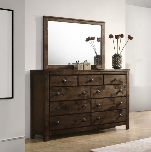 New Classic® Home Furnishings Blue Ridge Brown Dresser and Mirror Set-1