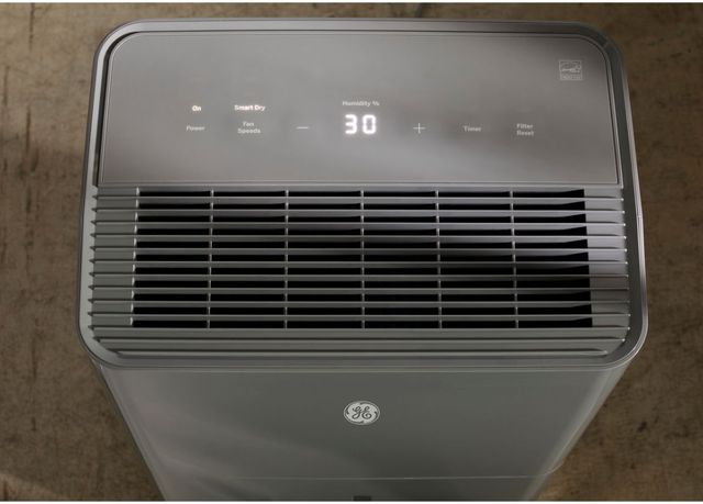 GE® 50 Pint Grey Portable Dehumidifier-1
