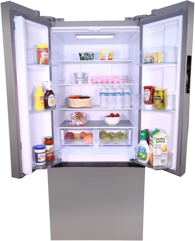 Avanti® 30 in. 17.5 Cu. Ft. Stainless Steel Counter Depth French Door Refrigerator-2