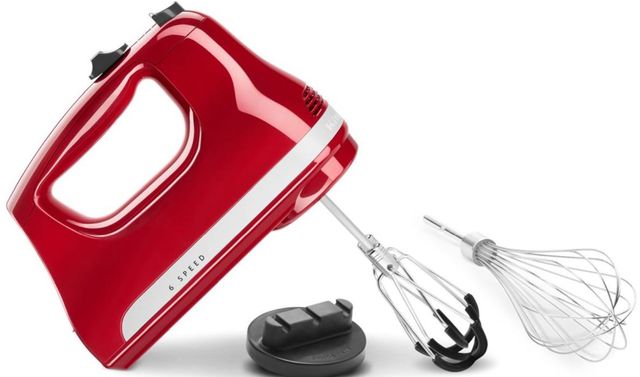 KitchenAid® 6 Speed Empire Red Hand Mixer-1