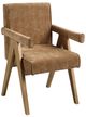 ACME Furniture Zoey 2-Piece Chocolate/Oak Arm Chair Set-0