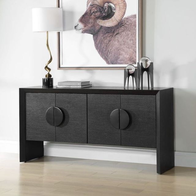 Uttermost® Williams Black 4-Door Cabinet-2