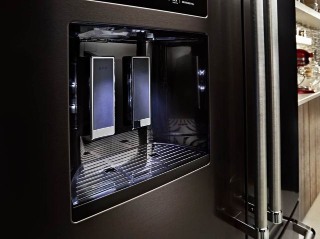 KitchenAid® 36 in. 27.0 Cu. Ft. PrintShield™ Black Stainless French Door Refrigerator-11
