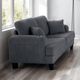 Furniture of America® Moretaine Dark Gray Loveseat-1