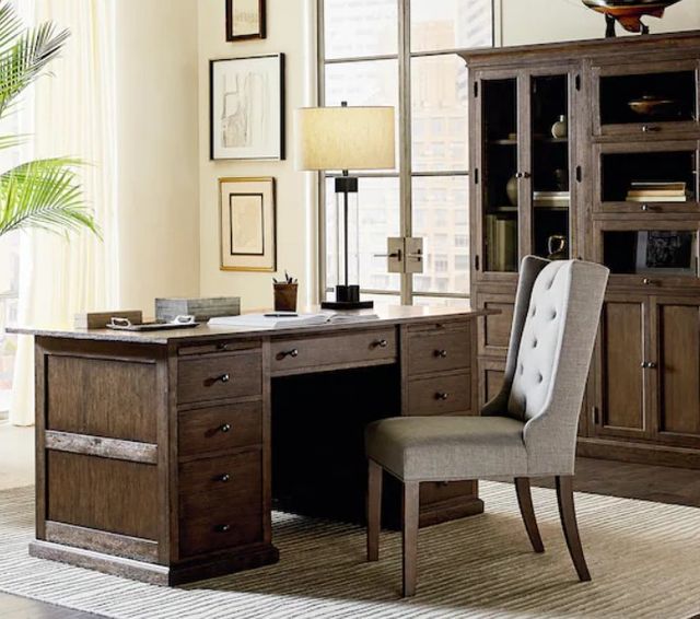 Bassett® Furniture Forsyth Stout Brown Executive Desk-3