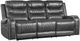 Homelegance® Putnam Gray Manual Double Reclining Sofa with Center Drop-Down Cup Holders-0