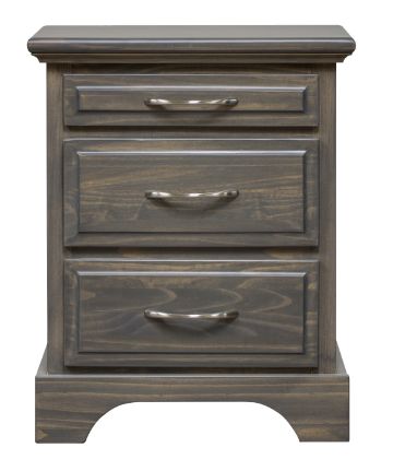 Mako Wood Furniture Symphony Gray 3-Drawer Nightstand-1
