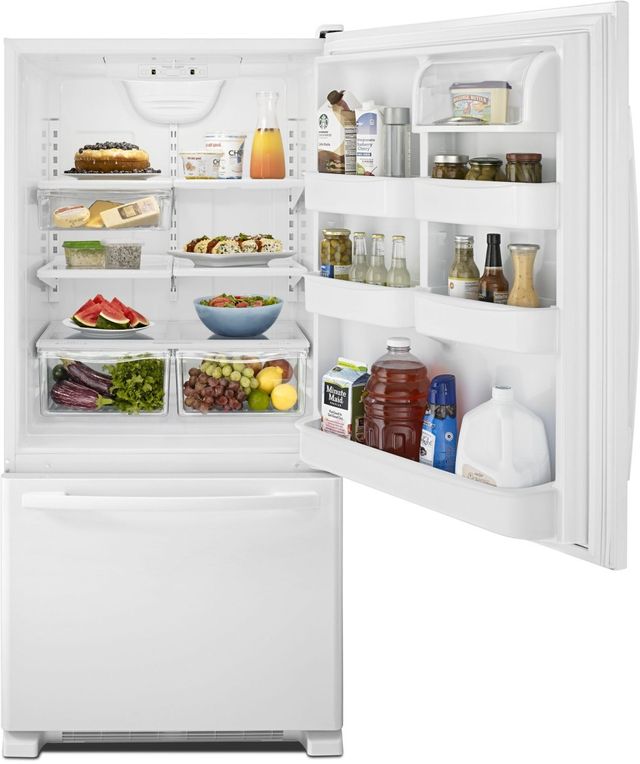 Amana® 33 in. 22.1 Cu. Ft. White Bottom Freezer Refrigerator-3