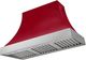 AGA Cascade 48" Piccadilly Red Wall Mounted Range Hood  with Brushed Nickel Trim-0