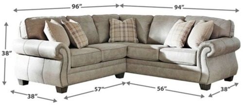 Signature Design by Ashley® Olsberg 2-Piece Steel Right-Arm Facing Sectional-2