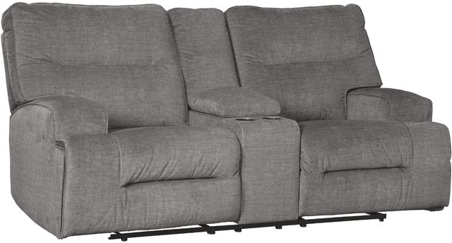 Benchcraft® Coombs 2-Piece Charcoal Living Room Set with Reclining Sofa-3
