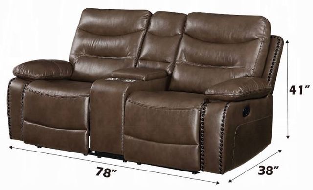 ACME Furniture Aashi Brown Manual Reclining Loveseat-2