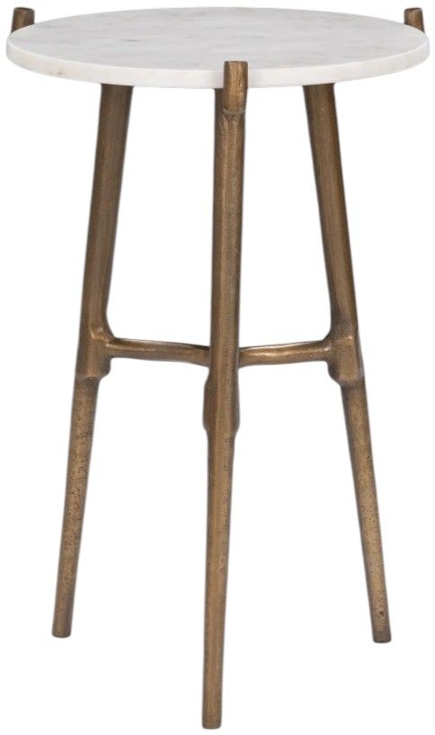 Classic Home Halley Brown/White Accent Table-0