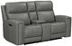 Liberty Furniture Camden Aline Light Gray Leather Power Reclining Loveseat with Console-0