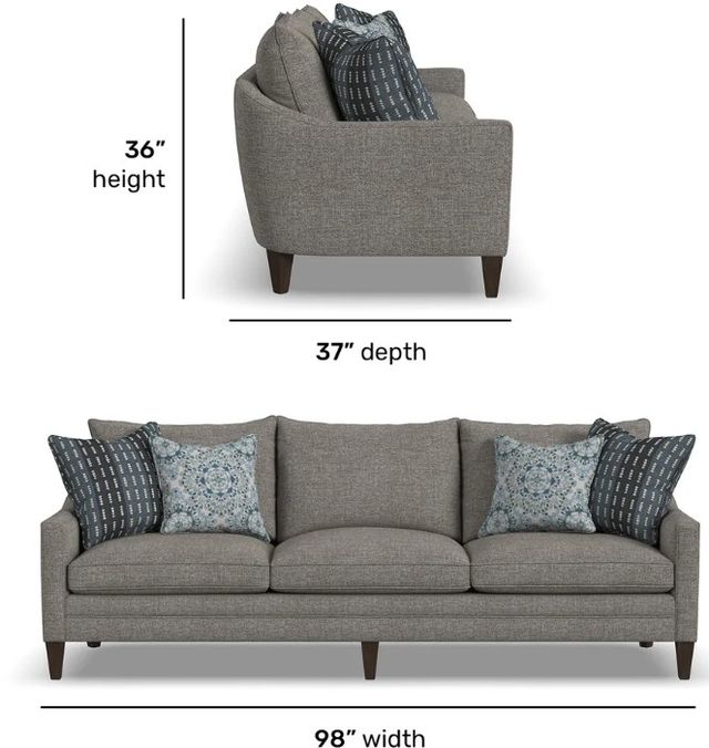 Flexsteel® Customizable Eleanora Fabric Large Three-Cushion Sofa-2