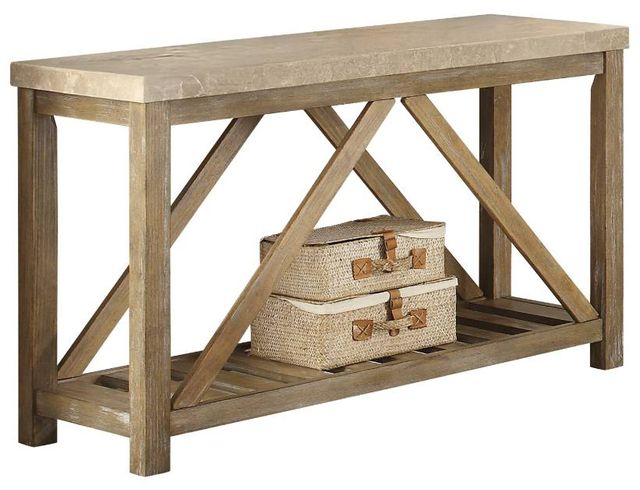 Homelegance® Ridley Weathered Natural Sofa Table-0