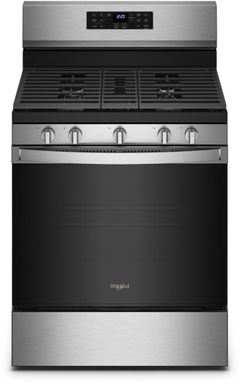 Whirlpool® 30" Fingerprint Resistant Stainless Steel Freestanding Gas Range with 5-in-1 Air Fry Oven