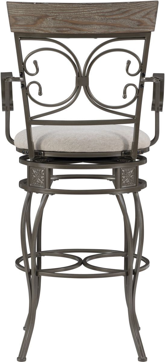 Powell® Bria Pewter Big and Tall Barstool-3