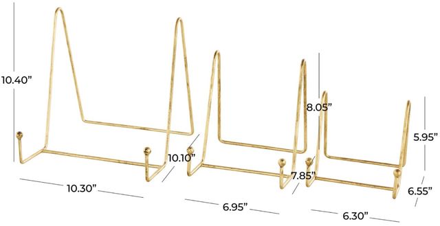 Deco Marche 3-Piece Gold Wide Triangle Display Easel-3
